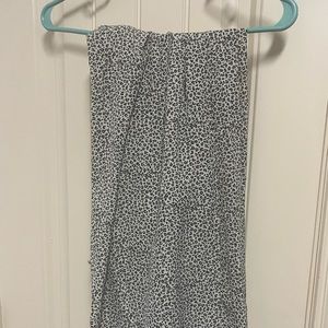 2 piece animal print off the shoulder pant set